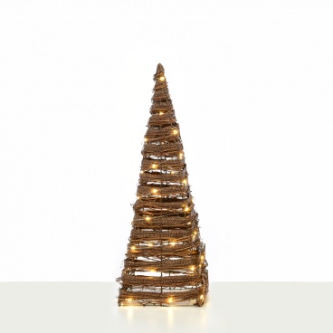 Επιτραπέζιο NATURAL RATTAN CONE Δέντρο 40 Mini Led Θερμά 60cm (X11401120)