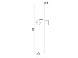 Aca Led Επιτοίχιο Φωτιστικό 15W 3000K Μαύρο (ZM16LEDW80BK)
