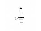 InLight Led Κρεμαστό Φωτιστικό 54W 3CCT Μαύρο (42023-B-Black)