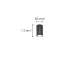 It-Lighting Chelan 1xGU10 Πλαφονιέρα Οροφής Down Ανθρακί (80300144)