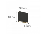 It-Lighting Yellowstone Led 4W 3000K Επιτοίχιο Φωτιστικό Up-Down Ρυθμιζόμενης Δέσμης Ανθρακί (80200941)