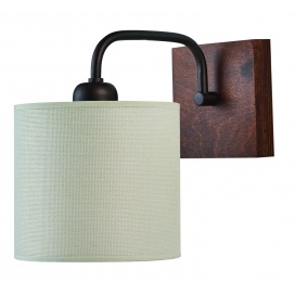 Arkolight Απλίκα Ξύλο-Αμπαζούρ μπεζ E27 Φ15 (420-2/A1)