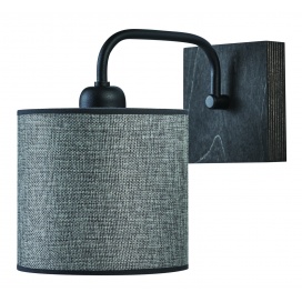 Arkolight Απλίκα Ξύλο-Αμπαζούρ Γκρι E27 Φ15 (420-4/A1)