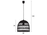 Arkolight Φωτιστικό Μονόφωτο Ρατάν E27 Φ35 (981-2/35)