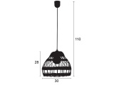 Arkolight Φωτιστικό Μονόφωτο Ρατάν E27 Φ30 (980-2/30)