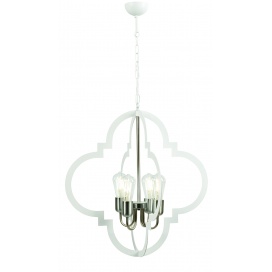 Arkolight Φωτιστικό Πολύφωτο 4Φ Μέταλλο Λευκό-νίκελ E27 (773-61/4)