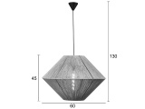 Arkolight Φωτιστικό Μονόφωτο Σχοινί Natural E27 Φ60 (978-2/60)