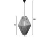 Arkolight Φωτιστικό Μονόφωτο Σχοινί Natural E27 Φ45 (977-2/45)