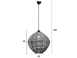 Arkolight Φωτιστικό Μονόφωτο Σχοινί Natural E27 Φ45 (962-2/45)