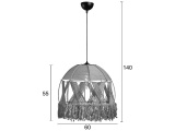 Arkolight Φωτιστικό Μονόφωτο Σχοινί Natural E27 Φ60 (974-2/60)