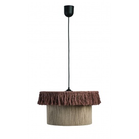 Arkolight Φωτιστικό Μονόφωτο BOHO Σχοινί καφέ-μελί E27 Φ40 (973-12/40)