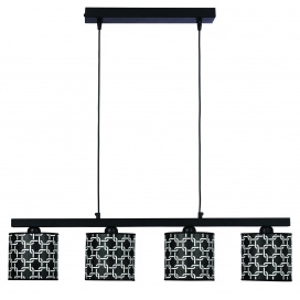 Arkolight Φωτιστικό Πολύφωτο 4Φ Μέταλλο-Αμπαζούρ Μαύρο E27 (3420-14/4)