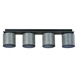 Arkolight Φωτιστικό Οροφής 4Φ Ξύλο-Αμπαζούρ Γκρι E27 (3420-4/4)