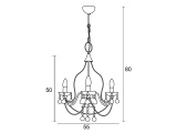 Arkolight Φωτιστικό Πολύφωτο 3Φ Μέταλλο Μαύρο E14 (1564-3/3)