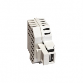 Acaelec Modys Λευκός Aντάπτορας-Πρίζα USB KS 1 Στοιχείου (10101451080)
