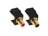 Acaelec Modys Μαύρος Aντάπτορας 2 x Hχείων RCA KS 1 Στοιχείου (10101416793)