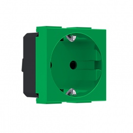 Acaelec Modys Πράσινη Πρίζα Σούκο Ασφαλείας 2P+E 16A 250V~ IP20 (10101312570)