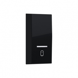 Acaelec Modys Πλήκτρο με Ένδειξη & Σύμβολο Θερμοσ. 1 Στοιχείο Μαύρο Ματ (10101333513)