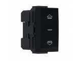 Acaelec Modys Μπουτόν Ρολλών 2P 10A 250VAC IP20 Μαύρο Ματ (10101312296)