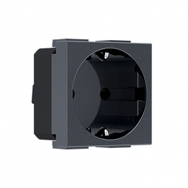 Acaelec Modys Πρίζα Σούκο Aσφαλείας 2P+E 16A 250VAC IP20 Ανθρακί (10101312480)