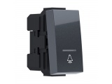 Acaelec Modys Mπουτόν με Ένδειξη & Σύμβολο Κουδούνι 1P 10A 250VAC IP20 Ανθρακί (10101312428)