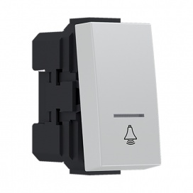 Acaelec Modys Mπουτόν με Ένδειξη & Σύμβολο Κουδούνι 1P 10A 250VAC IP20 Ιβουάρ (10101312208)
