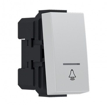 Acaelec Modys Mπουτόν με Ένδειξη & Σύμβολο Κουδούνι 1P 10A 250VAC IP20 Ιβουάρ (10101312208)