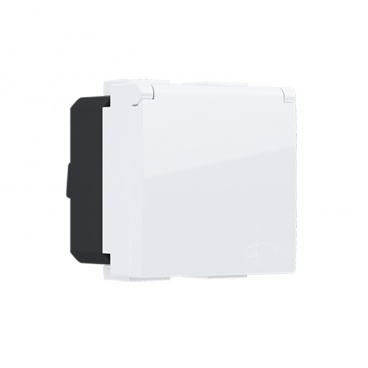 Acaelec Modys Πρίζα Σούκο με Kαπάκι 2P+E 16A 250VAC IP20 Λευκό (10101312461)