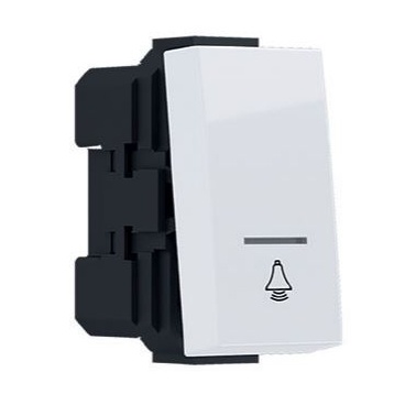 Acaelec Modys Mπουτόν με Ένδειξη & Σύμβολο Κουδούνι 1P 10A 250VAC IP20 Λευκό (10110312408)