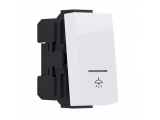 Acaelec Modys Mπουτόν με Ένδειξη & Σύμβολο Λυχνία 1P 10A 250VAC IP20 Λευκό (10101312407)