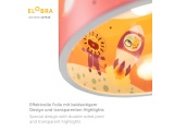 Elobra Παιδικό Κρεμαστό Φωτιστικό Οροφής με Αστροναύτες Πορτοκαλί Little Astronauts Escape (137949)