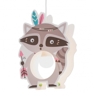 Elobra Παιδικό Κρεμαστό Φωτιστικό Οροφής Ρακούν Little Indians Raccoon Oskar (136102)