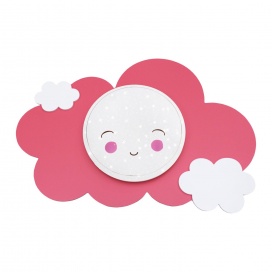 Elobra Led Παιδικό Φωτιστικό Τοίχου Σύννεφο Ροζ Starlight Smile Cloud (137574)