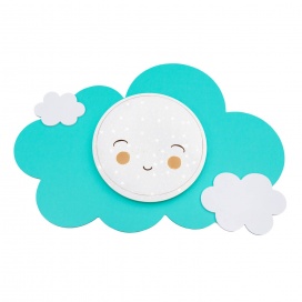 Elobra Led Παιδικό Φωτιστικό Τοίχου Σύννεφο Μέντα-Πράσινο Starlight Smile Cloud (137635)