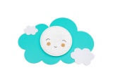 Elobra Led Παιδικό Φωτιστικό Τοίχου Σύννεφο Μέντα-Πράσινο Starlight Smile Cloud (137635)