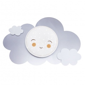 Elobra Led Παιδικό Φωτιστικό Τοίχου Σύννεφο Ασημί Starlight Smile Cloud (137673)
