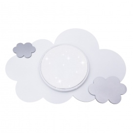 Elobra Led Παιδικό Φωτιστικό Τοίχου Σύννεφο Ασημί Cloud Starlight (137765)