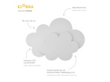 Elobra Led Παιδικό Φωτιστικό Τοίχου Σύννεφο Λευκό Cloud Wölkchen (139646)