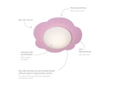 Elobra Led Παιδικό Φωτιστικό Οροφής Ροζ Cloud (140000)