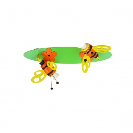 Elobra Παιδικό Φωτιστικό Τοίχου-Οροφής Μέλισσες Πράσινο-Πορτοκαλί Bumblebee Δίφωτο (122082)