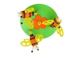 Elobra Παιδικό Φωτιστικό Τοίχου-Οροφής Μέλισσες Πράσινο-Πορτοκαλί Bumblebee Τρίφωτο (122099)