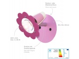 Elobra Παιδικό Φωτιστικό Τοίχου-Οροφής Ροζ Λουλούδια Σποτ Leiste Blüte (123706)