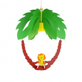 Elobra Παιδικό Κρεμαστό Φωτιστικό Οροφής Λιονταράκι σε Φοίνικα Palm Tree with Lion (125854)