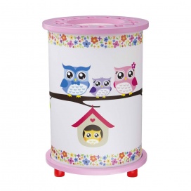 Elobra Led Παιδικό Πορτατίφ Κουκουβάγια Ροζ Owl (139356)