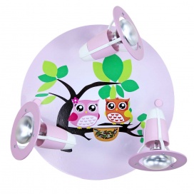 Elobra Παιδικό Φωτιστικό Τοίχου-Οροφής Κουκουβάγια Ροζ Owl (128275)