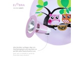 Elobra Παιδικό Φωτιστικό Τοίχου-Οροφής Κουκουβάγια Ροζ Owl (128275)
