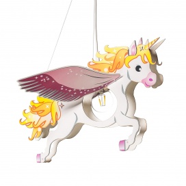 Elobra Παιδικό Κρεμαστό Φωτιστικό Οροφής Μονόκερος Ροζ Unicorn Fairytale Babsy (135464)