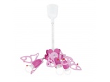 Elobra Παιδικό Κρεμαστό Φωτιστικό Οροφής Ροζ με Πεταλούδες & Λουλούδια Fairytale (122884)