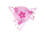 Elobra Παιδικό Φωτιστικό Τοίχου-Οροφής Ροζ με Πεταλούδες & Λουλούδι Fairytale (122839)