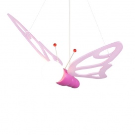 Elobra Παιδικό Κρεμαστό Φωτιστικό Οροφής Ροζ Πεταλούδα Fairytale (122990)